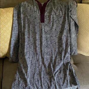 lululemon athletica Black and White Long Sleeve Dress